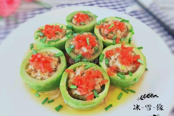 西葫芦酿肉的做法图解1