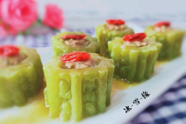 苦瓜酿肉的做法图解7