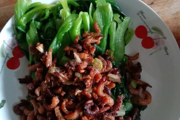 蒜蓉海米小油菜的做法图解3