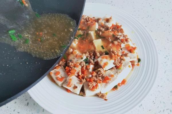 肉末蒸豆腐的做法图解8