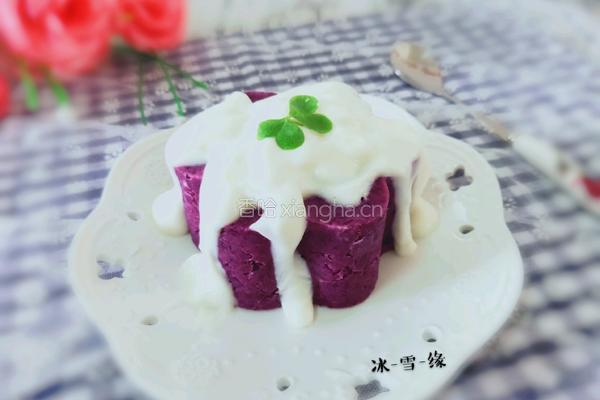 酸奶紫薯泥的做法图解1