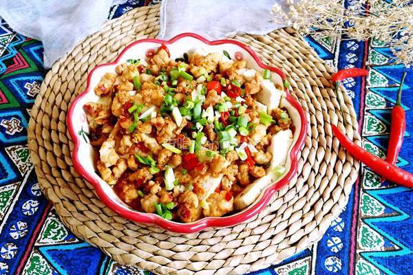 风味肉末蒸豆腐的做法图解10