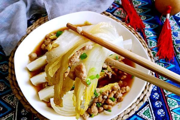 肉末蒸娃娃菜的做法图解9