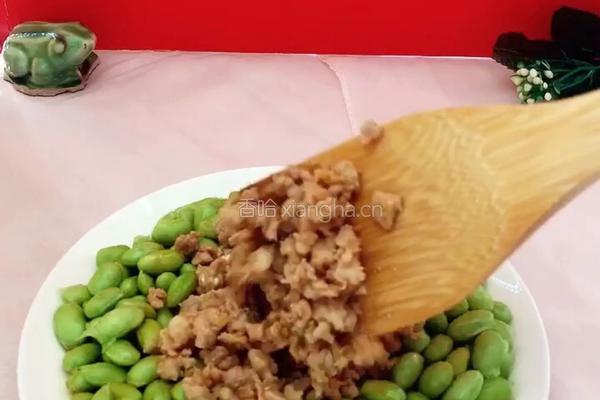 肉末蒸毛豆的做法图解8
