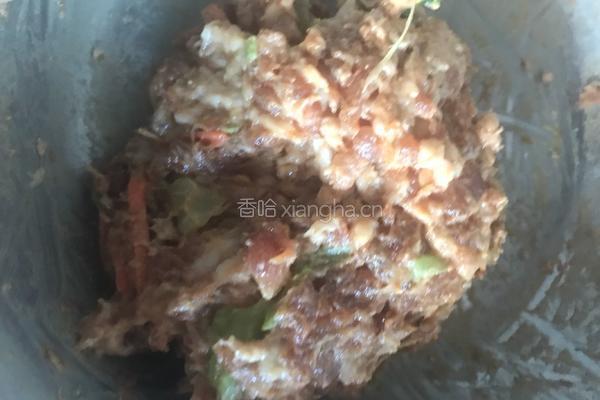 蒸油菜肉丸的做法图解3