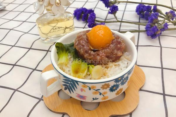 ＃蒸菜＃蛋黄腊肉饼蒸饭的做法图解9