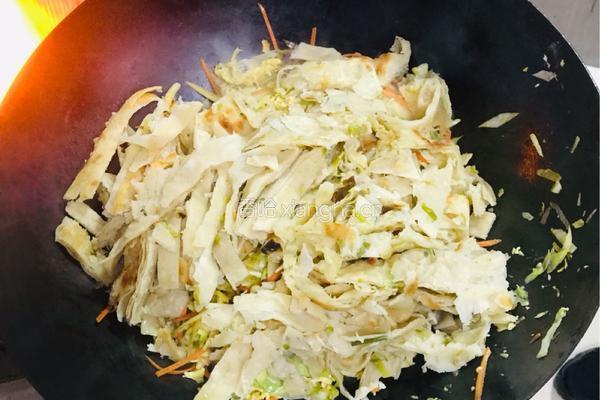 素菜炒饼的做法图解6
