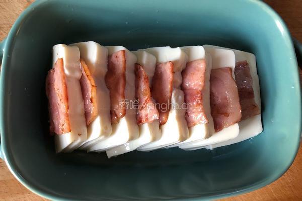 培根蒸豆腐的做法图解5