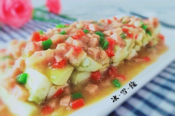 午餐肉蒸茄子的做法图解8