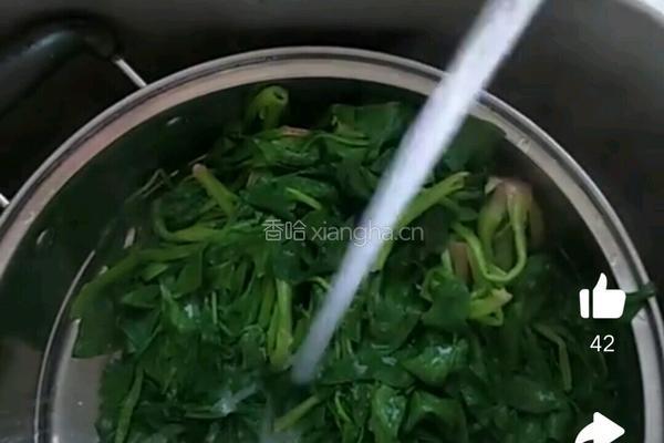 凉调辣菠菜的做法图解2