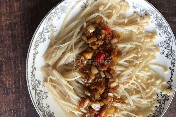 蒸蒜蓉粉丝金针菇的做法图解6