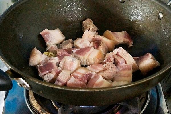 兰花豆干烧肉的做法图解4