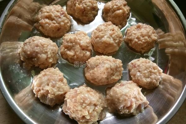 清蒸马蹄肉丸的做法图解7