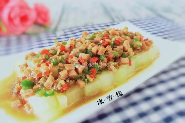 午餐肉蒸冬瓜的做法图解1
