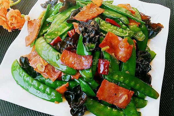 培根炒荷兰豆的做法图解13