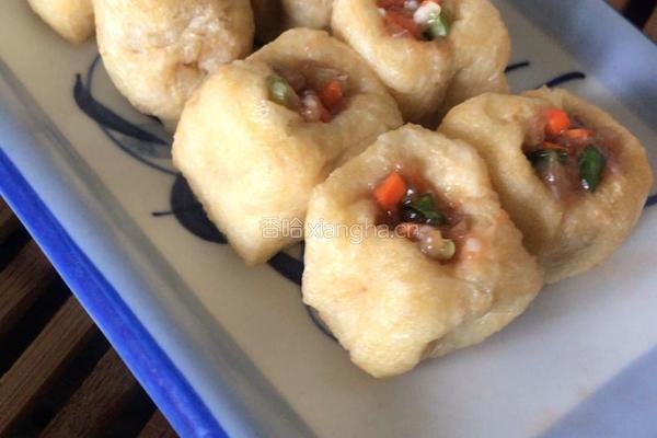 油豆腐塞肉的做法图解7