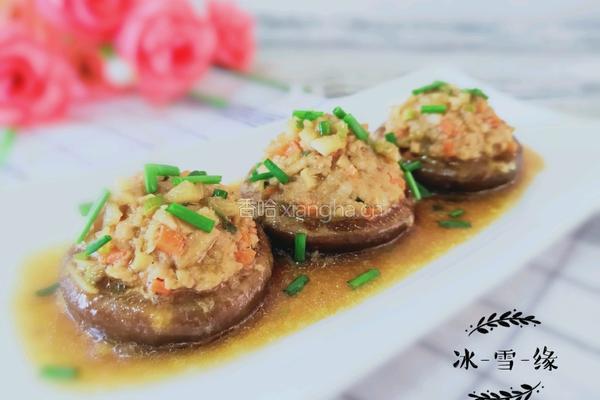 香菇酿肉的做法图解1