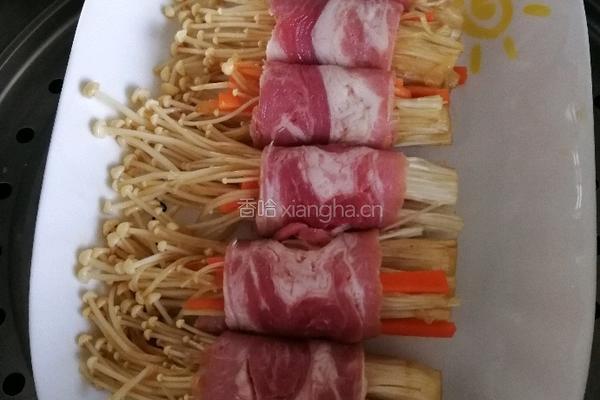 培根金针菇卷的做法图解6