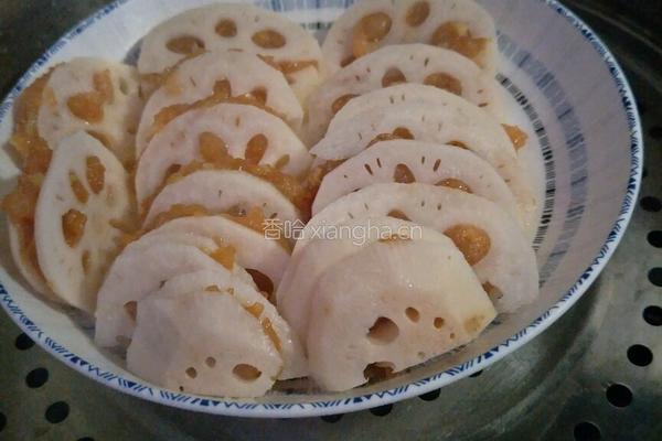 蒸鸡胸肉藕夹的做法图解7