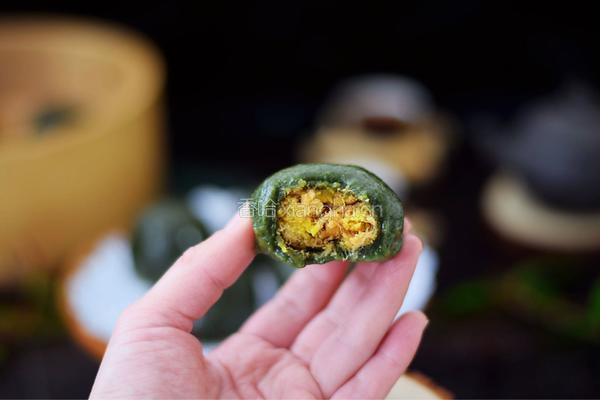 网红肉松青团的做法图解22