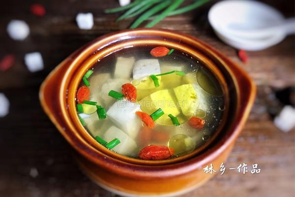 艾叶豆腐汤的做法图解11
