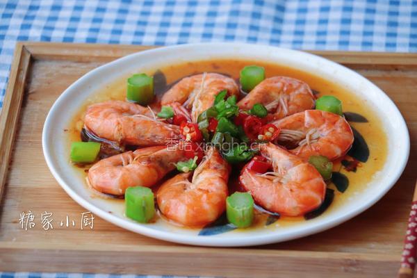 油泼蒸大虾的做法图解4