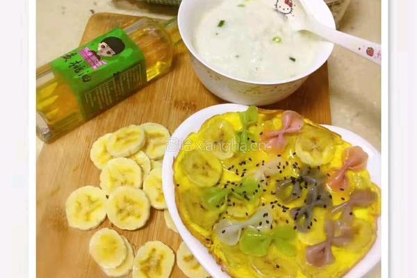 沫辰小甜点香蕉鸡蛋饼的做法图解7