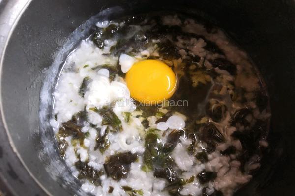 紫菜蛋花粥的做法图解5
