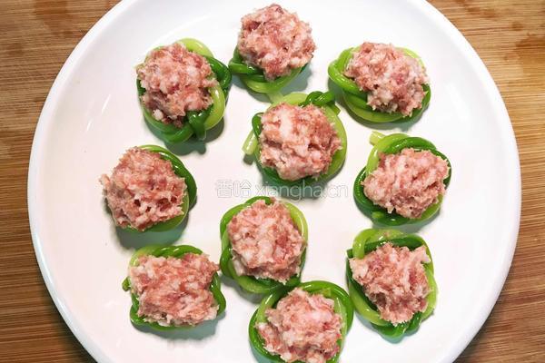 蒜苔酿肉的做法图解8