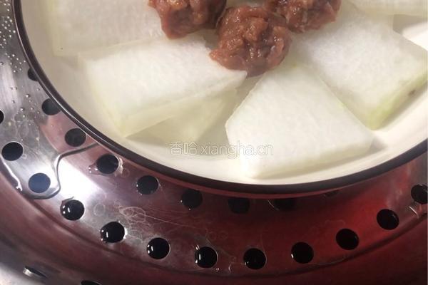 肉丸虾皮蒸冬瓜的做法图解5