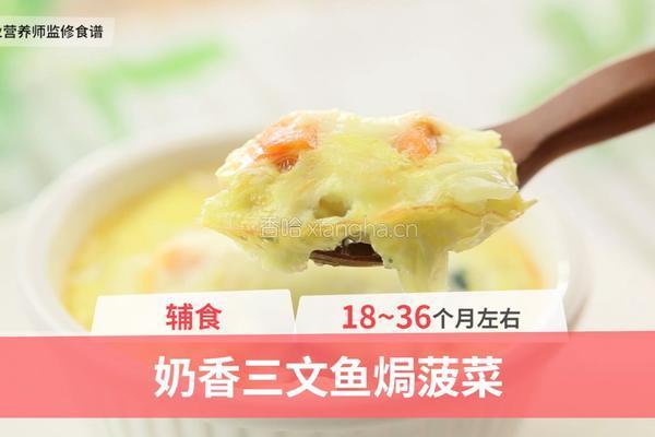 18-36个月辅食：奶香三文鱼焗菠菜