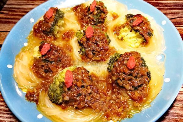 金蒜粉丝蒸西兰花的做法图解15