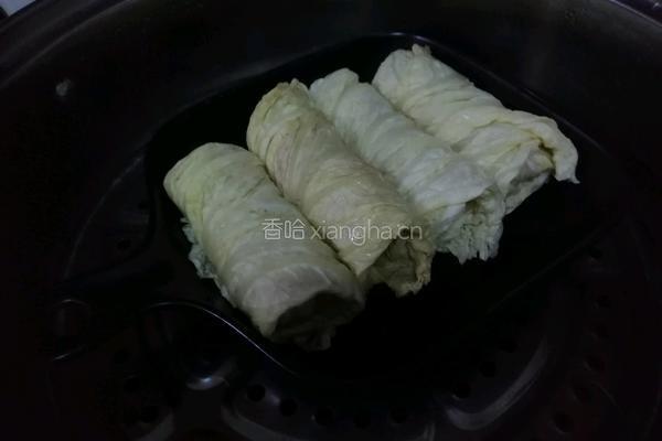 蒸白菜卷的做法图解10