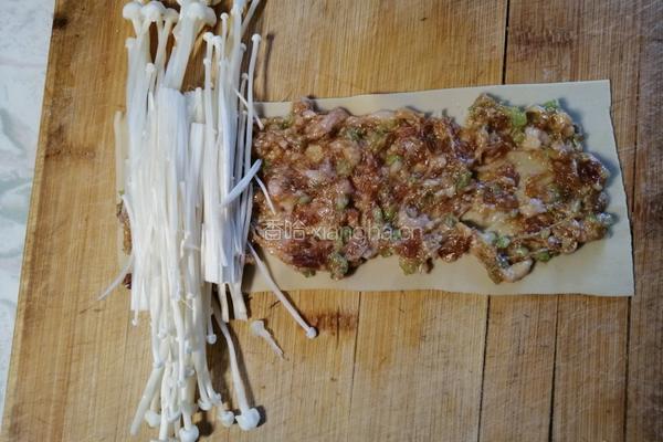 金针菇豆腐卷的做法图解7