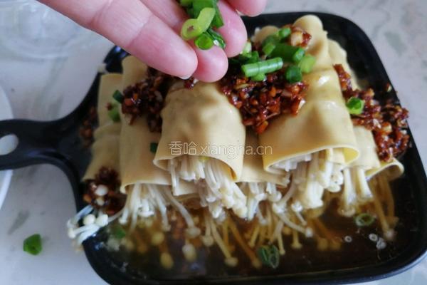 金针菇豆腐卷的做法图解16