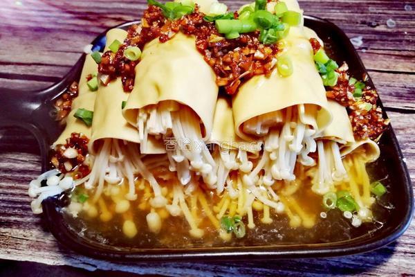 金针菇豆腐卷的做法图解17