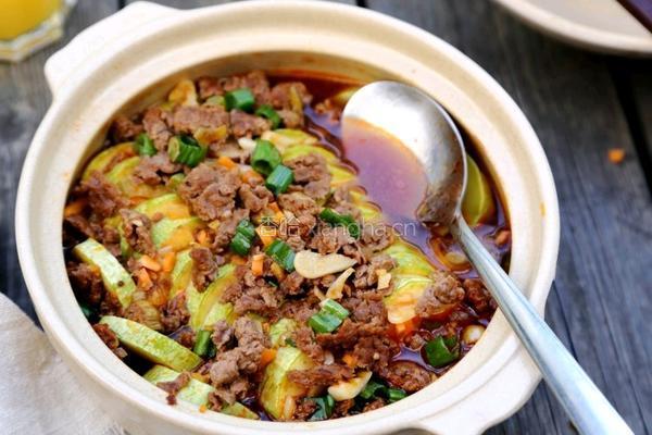 西葫芦肉末锅