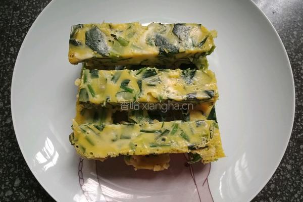 菠菜鸡蛋糕的做法图解5