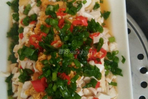 海鸭蛋蒸内酯豆腐的做法图解7