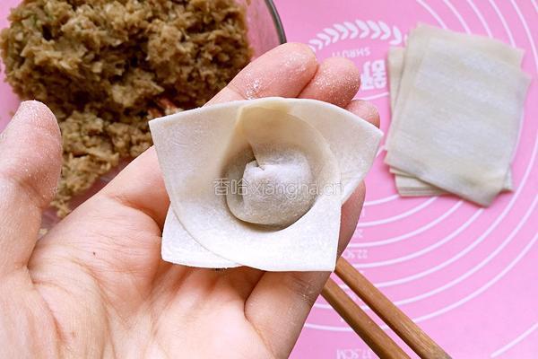 抱蛋花朵馄饨的做法图解5