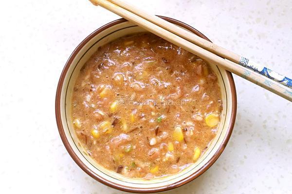 咸菜玉米蒸肉饼的做法图解5
