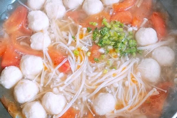 西红柿鸡脯丸子汤的做法图解8