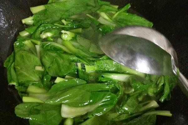 豆豉鲮鱼炒青菜的做法图解3