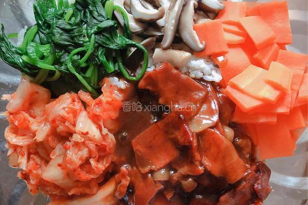 韩式辣白菜拌饭的做法图解18
