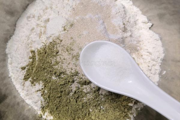 （一发无蛋）抹茶蔓越莓包的做法图解4