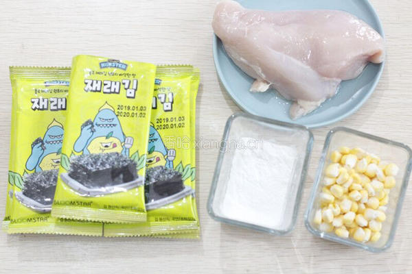 海苔鸡肉卷的做法图解2