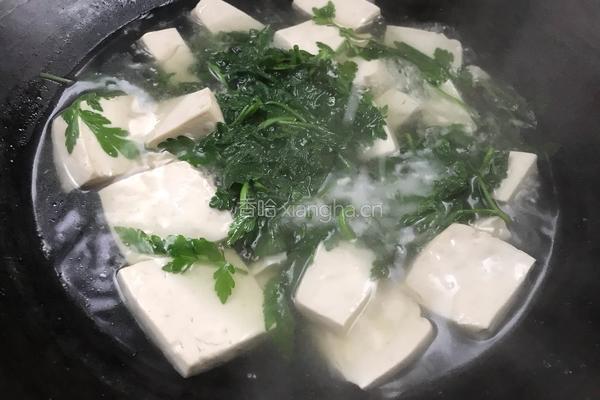 野芹菜叶豆腐汤的做法图解12