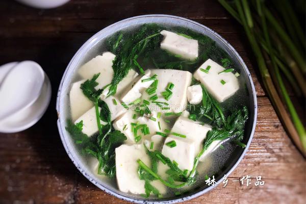 野芹菜叶豆腐汤的做法图解15
