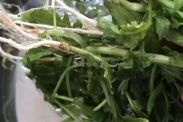 荠菜煮蛋的做法图解1