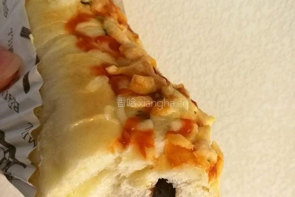 葱香芝士肉松火腿面包的做法图解8